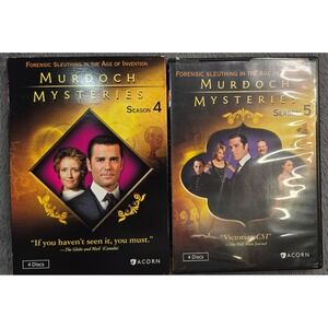 Murdoch Mysteries Seasons 4 and 5 DVD Set Acorn Media Forensic Sleuthing Series